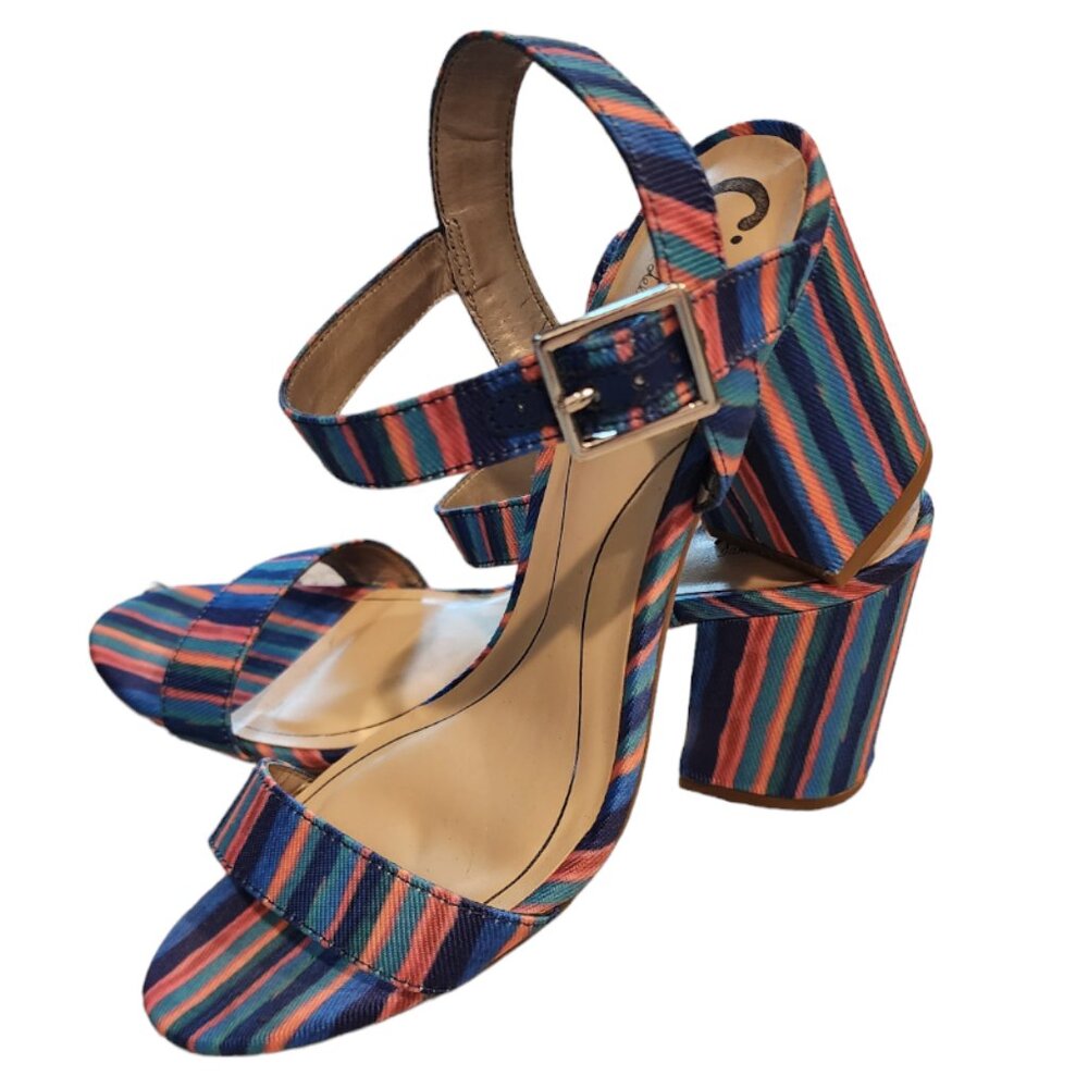 Sam Edelman Circus Strappy Block Heel Colorful Dress Sandal 6.5